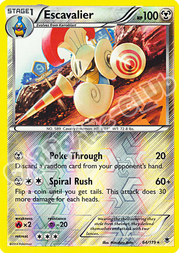 064 / 119 Escavalier rara foil reverse (EN)