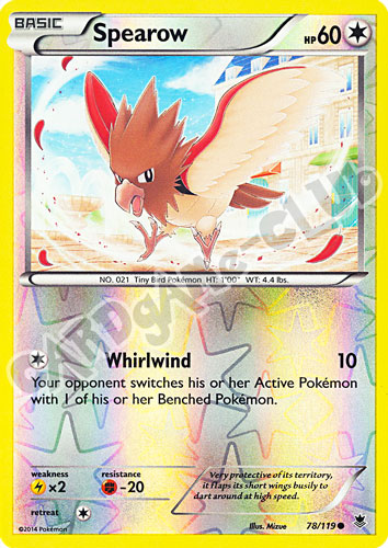 078 / 119 Spearow comune foil reverse (EN)