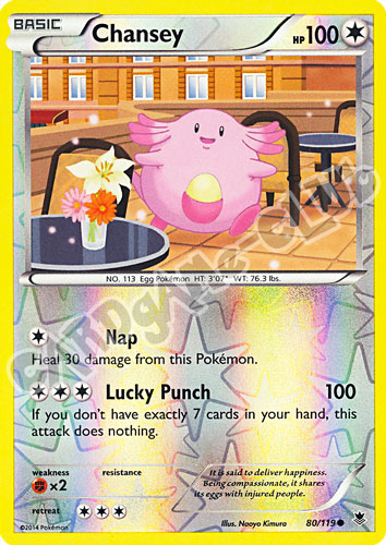 080 / 119 Chansey comune foil reverse (EN)