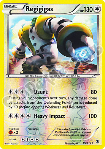 086 / 119 Regigigas rara foil reverse (EN)