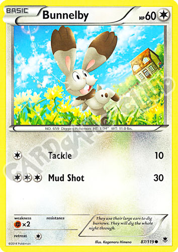 087 / 119 Bunnelby comune normale (EN)