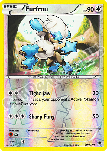 090 / 119 Furfrou non comune foil reverse (EN)