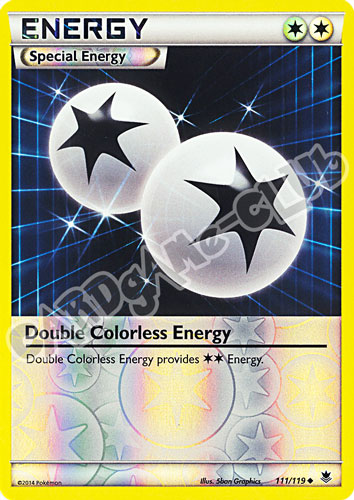 111 / 119 Double Colorless Energy non comune foil reverse (EN)