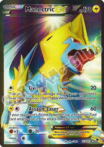 113 / 119 Manectric EX rara segreta foil (EN)