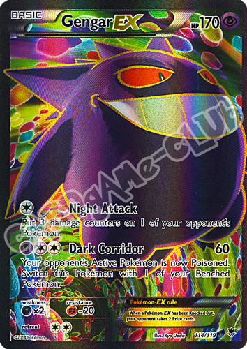 114 / 119 Gengar EX rara segreta foil (EN)