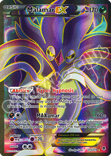 115 / 119 Malamar EX rara segreta foil (EN)