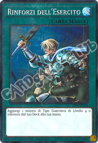 NKRT-IT026 Rinforzi dell'Esercito rara platino Edizione Limitata (IT) -NEAR MINT-