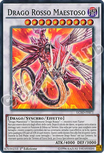 LC5D-IT071 Drago Rosso Maestoso super rara 1a Edizione (IT) -NEAR MINT-