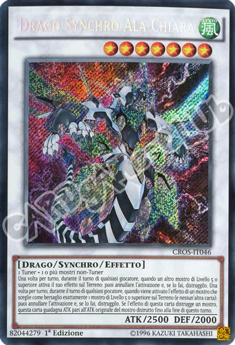 CROS-IT046 Drago Synchro Ala Chiara rara segreta 1a edizione (IT) -NEAR MINT-