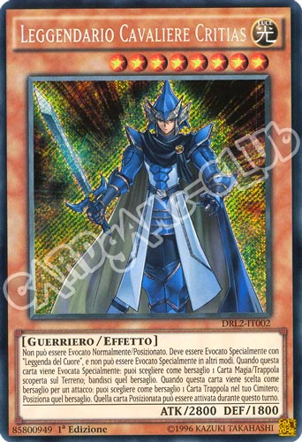 DRL2-IT002 Leggendario Cavaliere Critias rara segreta 1a edizione (IT) -NEAR MINT-