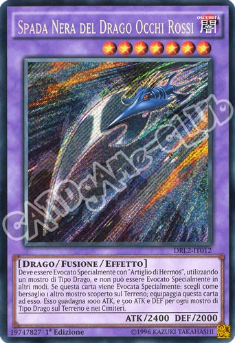 DRL2-IT012 Spada Nera del Drago Occhi Rossi rara segreta 1a edizione (IT) -GOOD-