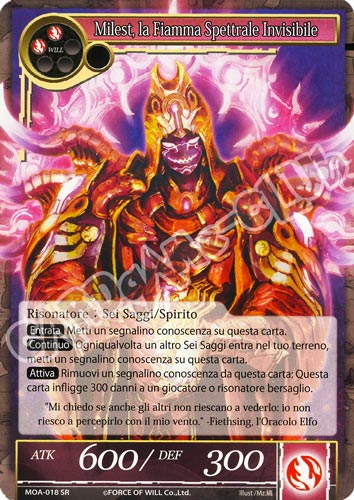 MOA1-IT018 Milest, la Fiamma Spettrale Invisibile super rara normale (IT) -NEAR MINT-