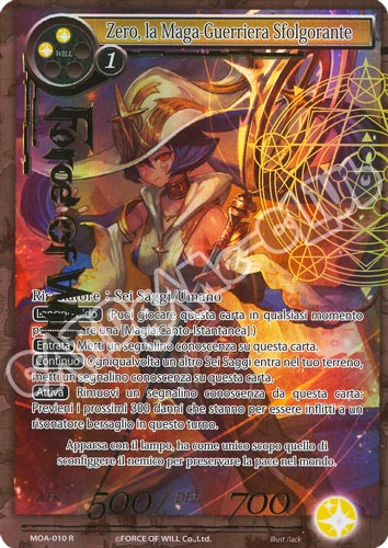 MOA1-IT010 Zero, la Maga-Guerriera Sfolgorante rara parallel (IT) -NEAR MINT-