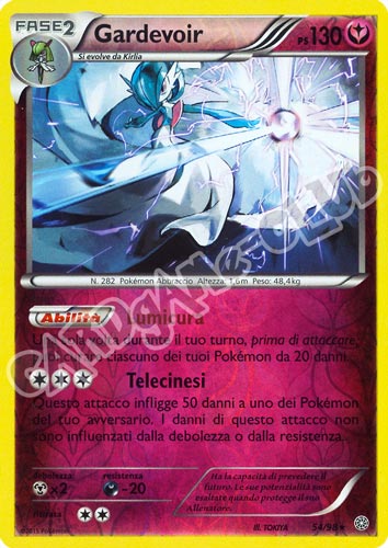 54 / 98 Gardevoir rara foil reverse (IT) -NEAR MINT-