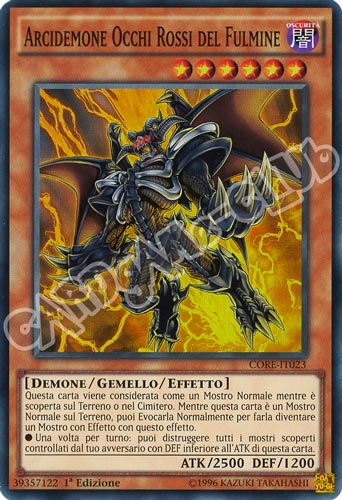 CORE-IT023 Arcidemone Occhi Rossi del Fulmine super rara 1a edizione (IT) -NEAR MINT-