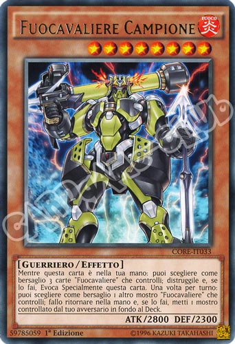 CORE-IT033 Fuocavaliere Campione rara 1a edizione (IT) -NEAR MINT-