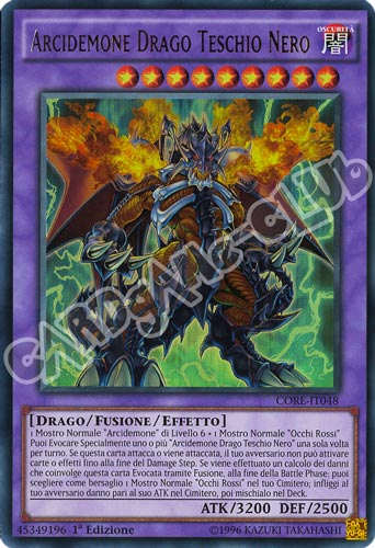 CORE-IT048 Arcidemone Drago Teschio Nero ultra rara 1a edizione (IT) -NEAR MINT-