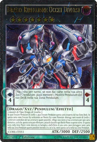 CORE-IT051 Drago Ribellione Occhi Diversi rara ultimate 1a edizione (IT) -NEAR MINT-