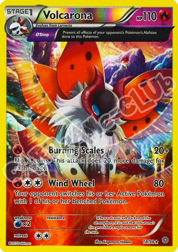 18 / 98 Volcarona rara foil reverse (EN) -NEAR MINT-