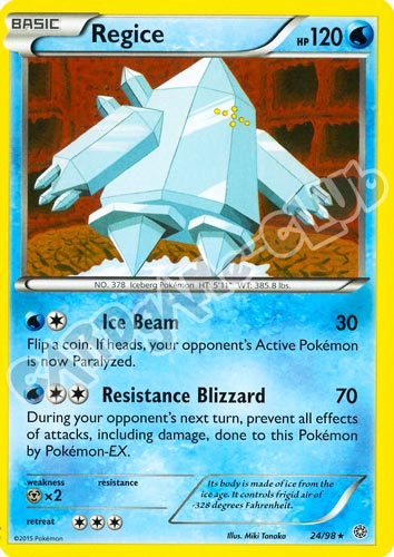 24 / 98 Regice rara normale (EN) -NEAR MINT-