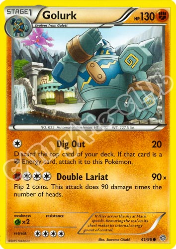 41 / 98 Golurk comune normale (EN) -NEAR MINT-