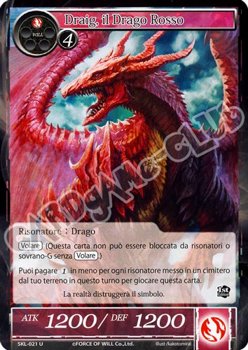 SKL1-IT021 Draig, il Drago Rosso non comune normale (IT) -NEAR MINT-