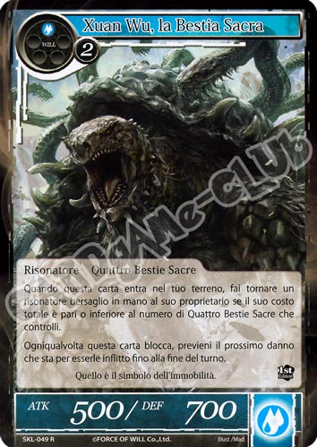 SKL1-IT049 Xuan Wu, la Bestia Sacra rara normale (IT) -NEAR MINT-