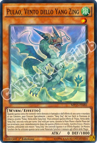 MP15-IT086 Pulao, Vento dello Yang Zing super rara 1a Edizione (IT) -NEAR MINT-