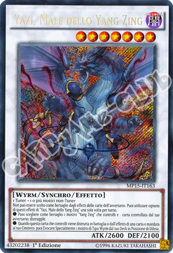 MP15-IT163 Yazi, Male dello Yang Zing rara segreta 1a Edizione (IT) -NEAR MINT-