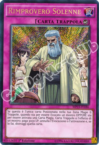 MP15-IT186 Rimprovero Solenne rara segreta 1a Edizione (IT) -NEAR MINT-