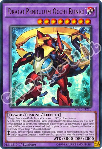 MP15-IT220 Drago Pendulum Occhi Runici ultra rara 1a Edizione (IT) -NEAR MINT-