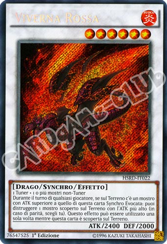 HSRD-IT022 Viverna Rossa rara segreta 1a edizione (IT) -NEAR MINT-