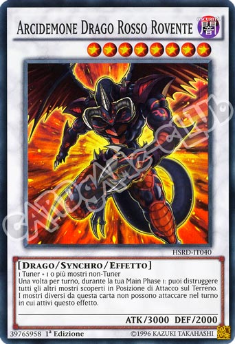 HSRD-IT040 Arcidemone Drago Rosso Rovente super rara 1a edizione (IT) -NEAR MINT-