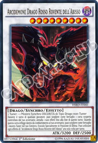 HSRD-IT041 Arcidemone Drago Rosso Rovente dell'Abisso ultra rara 1a edizione (IT) -NEAR MINT-