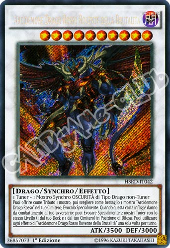HSRD-IT042 Arcidemone Drago Rosso Rovente della Brutalita' rara segreta 1a edizione (IT) -NEAR MINT-