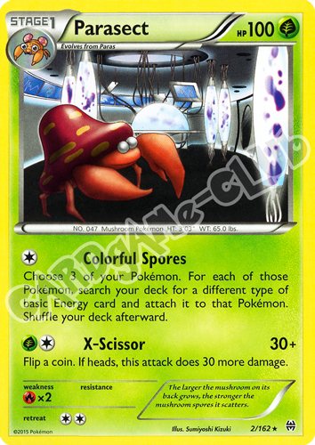 002 / 162 Parasect rara normale (EN) -NEAR MINT-