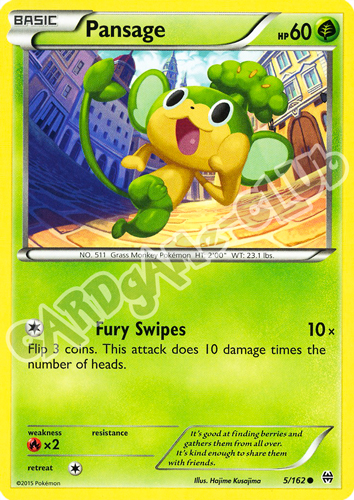 005 / 162 Pansage comune normale (EN) -NEAR MINT-