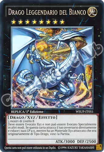 WSUP-IT051 Drago Leggendario del Bianco rara segreta prismatica 1a edizione (IT) -NEAR MINT-