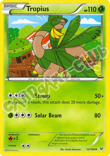 012 / 108 Tropius non comune normale (EN) -NEAR MINT-