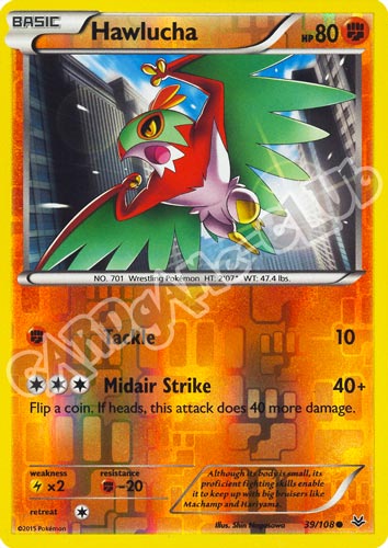 039 / 108 Hawlucha comune foil reverse (EN) -NEAR MINT-