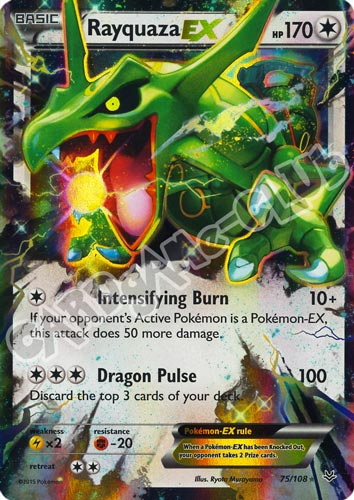075 / 108 Rayquaza EX rara ex foil (EN) -NEAR MINT-