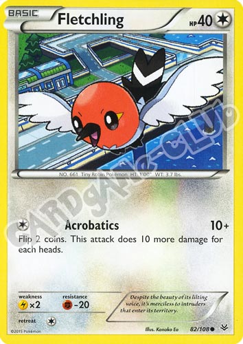 082 / 108 Fletchling comune normale (EN) -NEAR MINT-