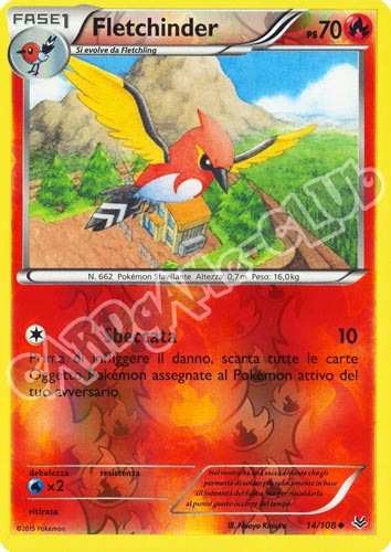 014 / 108 Fletchinder non comune foil reverse (IT) -NEAR MINT-