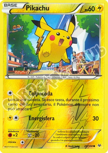 020 / 108 Pikachu comune foil reverse (IT) -NEAR MINT-