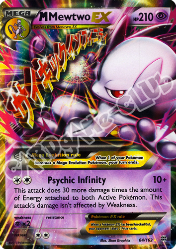 064 / 162 Mega Mewtwo EX rara EX foil (EN) -NEAR MINT-