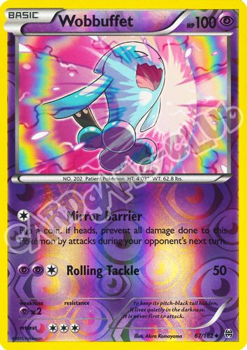 067 / 162 Wobbuffet non comune foil reverse (EN) -NEAR MINT-