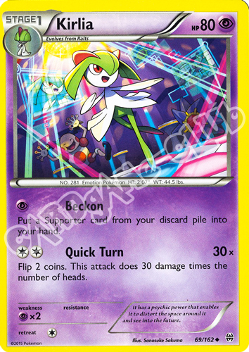 069 / 162 Kirlia non comune normale (EN) -NEAR MINT-