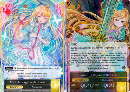 TTW1-IT001 Alice, la Ragazza del Lago / Alice, la Regina delle Fate rara normale/foil (IT) -NEAR MINT-