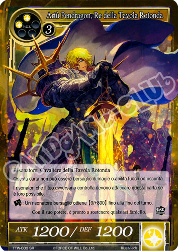 TTW1-IT003 Artu' Pendragon, Re della Tavola Rotonda super rara normale (IT) -NEAR MINT-