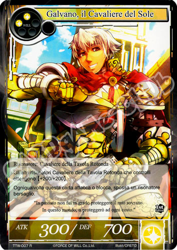 TTW1-IT007 Galvano, il Cavaliere del Sole rara normale (IT) -NEAR MINT-